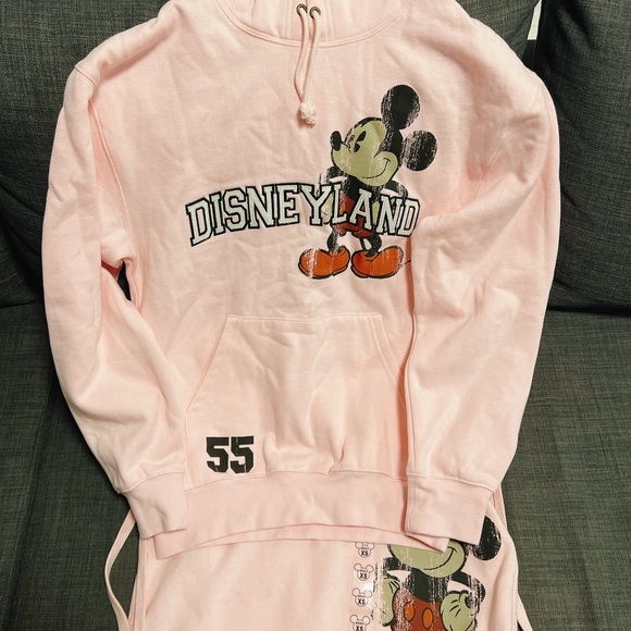 Disney Pink Mickey Mouse Hoodie&Sweatshirt Drawstring Backpack -Brand New - Picture 3 of 7